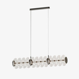 Lampa wisząca Vitree — Aromas Del Campo, szklane klosze, struktura metalowa, widok z przodu