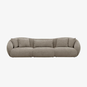 Sofa Billow — Vilmers, tapicerka w tkaninie beżowej, widok z przodu