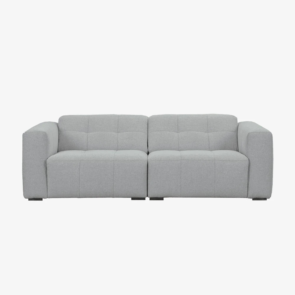 Sofa Bluemary — Vilmers, tapicerka jasna tkanina, widok z przodu