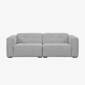Sofa Bluemary — Vilmers, tapicerka jasna tkanina, widok z przodu