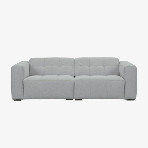 Sofa Bluemary — Vilmers, tapicerka jasna tkanina, widok z przodu