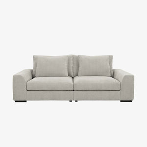 Sofa Burrow — Vilmers, tapicerka jasna tkanina, widok z przodu