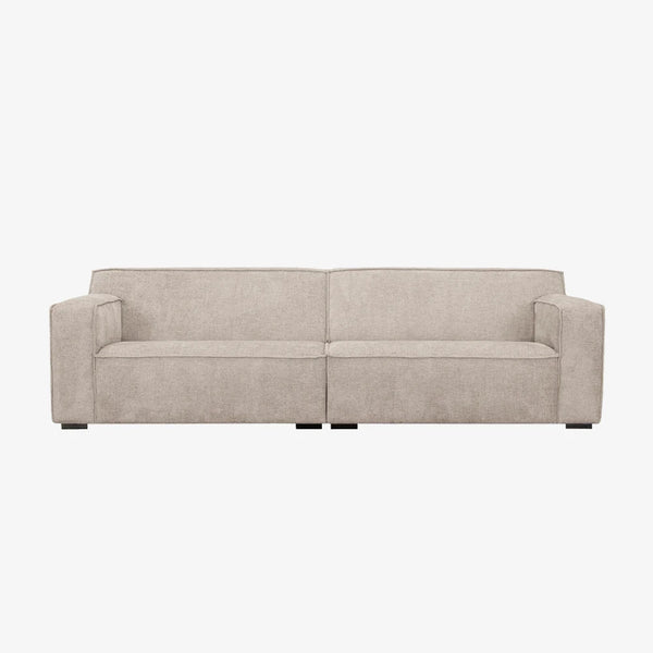 Sofa Comfy Scandinavian — Vilmers, tapicerka jasna tkanina, widok z przodu