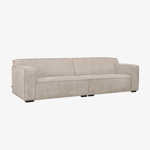 Comfy Scandinavian — widok boczny, tapicerka beżowa, nogi w kolorze czarnym