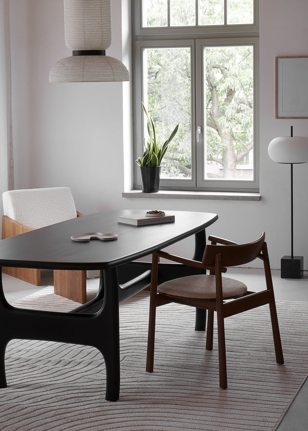 ELIPSA SOFT chair / Dark oak / Boucle sand Tamo