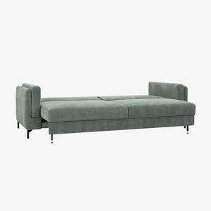 Hazel — sofa rozłożona w pozycję łóżka, widok z góry