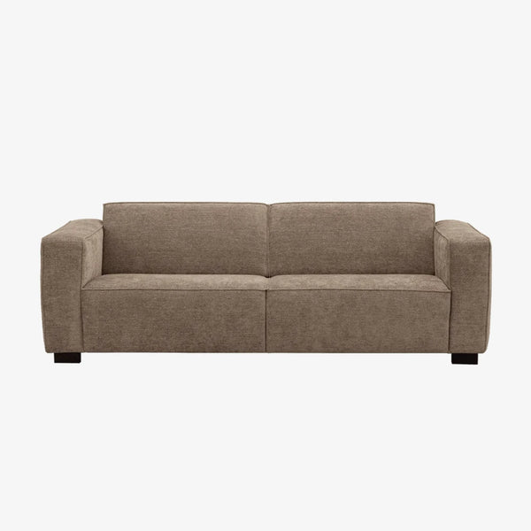 Sofa Land — Vilmers, tapicerka w tkaninie beżowej, widok z przodu