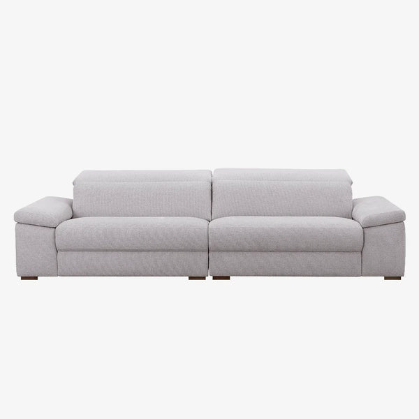Sofa Lightning — Vilmers, tapicerka jasna tkanina, widok z przodu