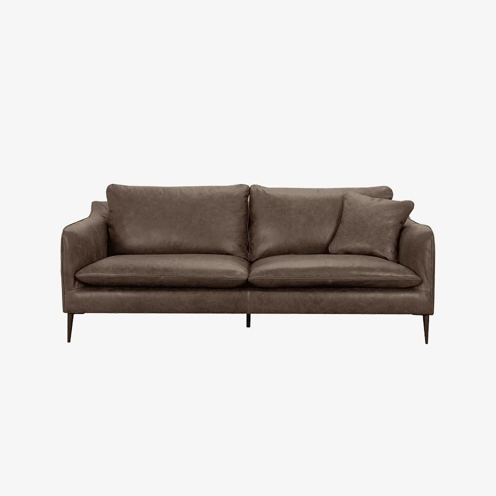 Sofa Linden — Vilmers, tapicerka skóra naturalna, widok z przodu