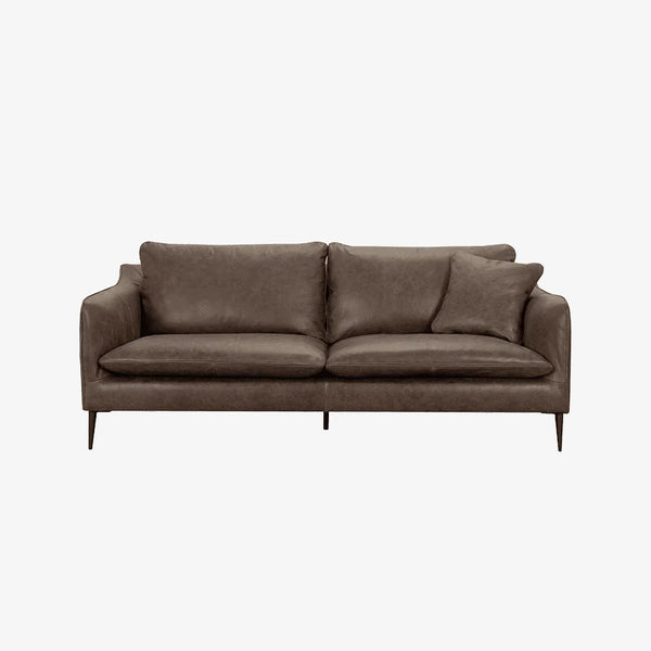 Sofa Linden — Vilmers, tapicerka skóra naturalna, widok z przodu
