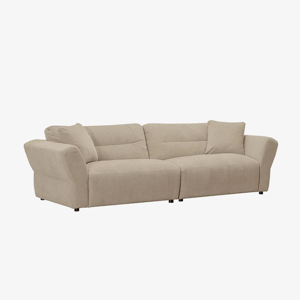 Sofa Meadow — Vilmers, tapicerka w tkaninie beżowej, widok z przodu