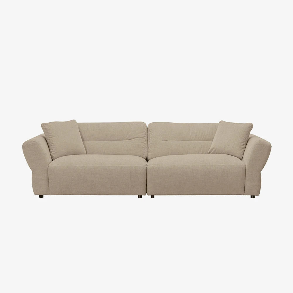 Sofa Meadow — Vilmers, tapicerka w tkaninie beżowej, widok z przodu