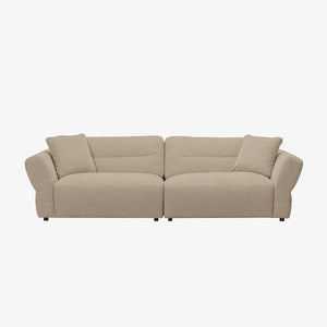 Sofa Meadow — Vilmers, tapicerka w tkaninie beżowej, widok z przodu