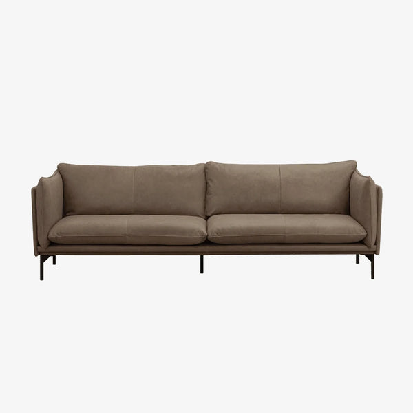 Sofa River — Vilmers, tapicerka w tkaninie taupe, widok z przodu