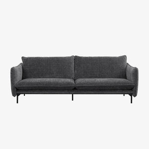 Sofa Suny — Vilmers, tapicerka w tkaninie antracyt, widok z przodu