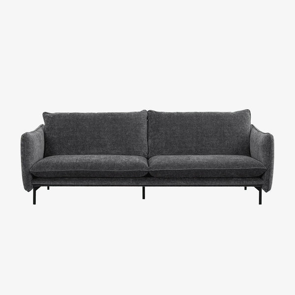 Sofa Suny — Vilmers, tapicerka w tkaninie antracyt, widok z przodu