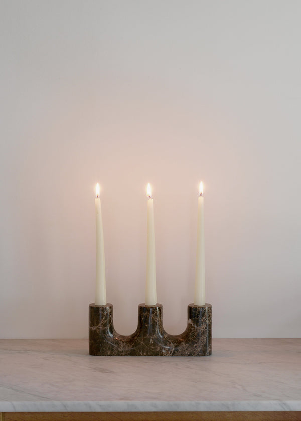 TRILO candle holder / Dark Tamo