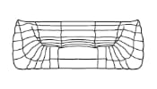 Sofa dwuosobowa z oparciami
